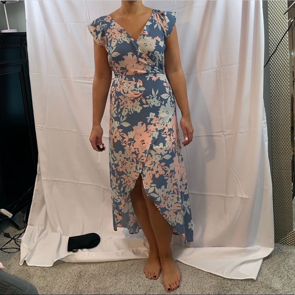 High-low floral dress